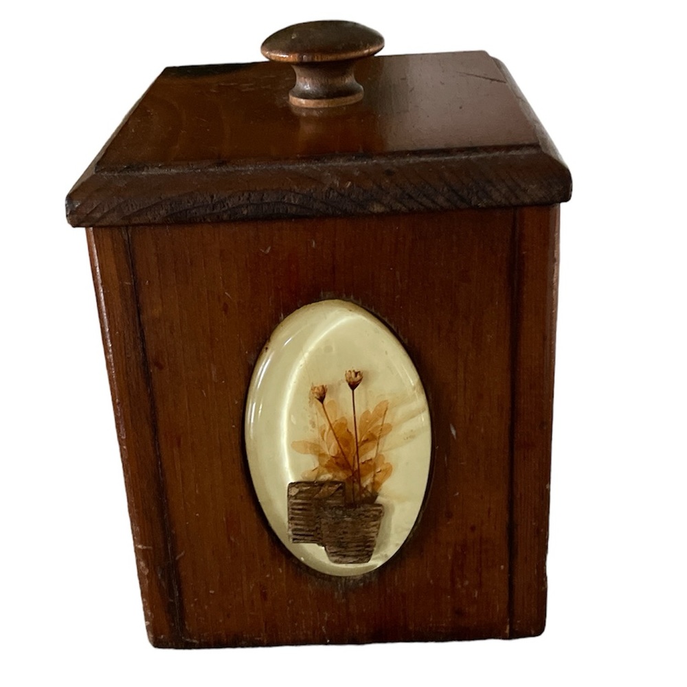 Vintage Rustic Wooden 4 Piece Canister Set - Picture 8 of 9
